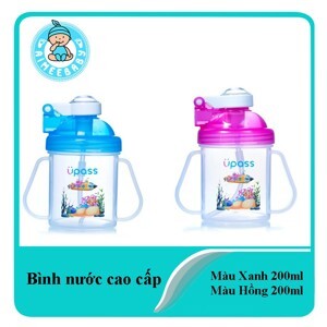 Bình nước cao cấp hai tay cầm nắp bật Upass UP0823Y 200ml