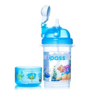 Bình nước cao cấp nắp bật có khay đựng kẹo Upass UP0826Y 400ml actbonus