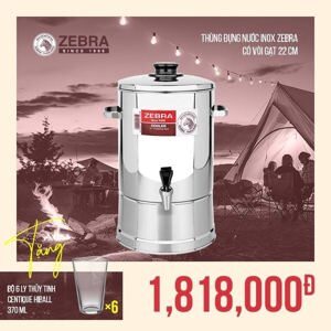 Bình nước inox Zebra 114022 – 9L