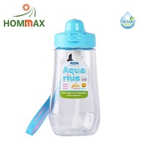 Bình nước nhựa rỗng Komax Aquarius 380ml.