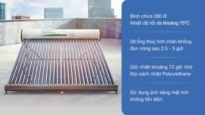 Bình nóng lạnh thái dương năng Sơn Hà ECO58 - 280L