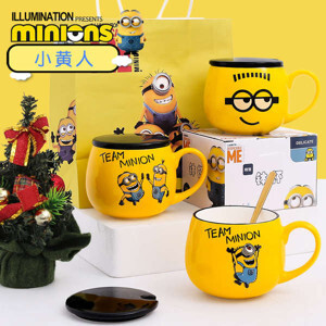 Bình nước thủy tinh giữ nhiệt Minion