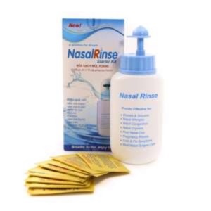 Bình rửa mũi Nasalrinse + 10 gói muối NasalRinse