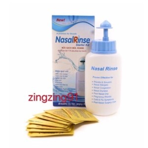 Bình rửa mũi Nasalrinse + 10 gói muối NasalRinse