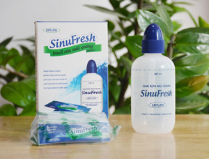 Bình rửa mũi SinuFresh 180 ml + 10 gói muối