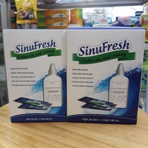 Bình rửa mũi SinuFresh 180 ml + 10 gói muối