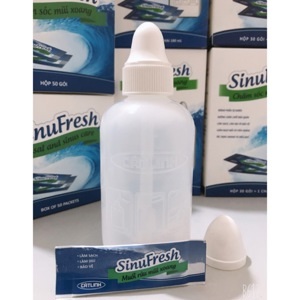 Bình rửa mũi SinuFresh 180 ml + 10 gói muối