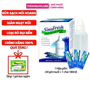 Bình rửa mũi SinuFresh kèm 30 muối