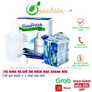 Bình rửa mũi SinuFresh kèm 30 muối