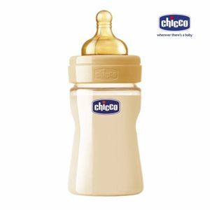 Bình sữa an toàn núm ty cao su Wellbeing Chicco 150ml