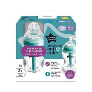 Bình sữa chống đầy hơi Tommee Tippee Advanced Anti-Colic - 260ml, 2 bình