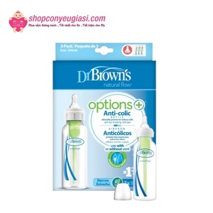 Bình sữa cổ hẹp nhựa PP Dr Brown 120ml