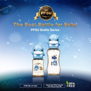 Bình sữa cổ thường nhựa PPSU Kuku KU5861 - 280ml