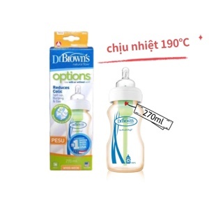 Bình sữa DrBrown's Options cổ rộng 270ml