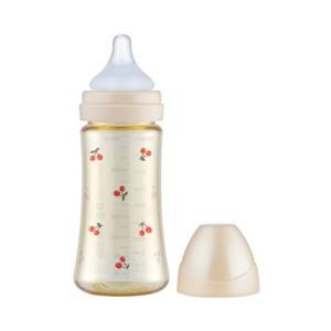 Bình sữa Grosmimi PPSU Cherrish 300ml núm ti dành cho bé 5-8 tháng tuổi