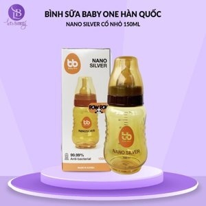 Bình sữa cổ hẹp Nano Silver Baby One 150ml