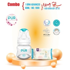Bình sữa nhựa PP Pur Advanced 60 ml