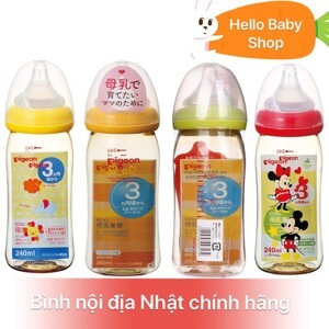 Bình sữa nhựa PPSU cổ rộng Pigeon 160ml