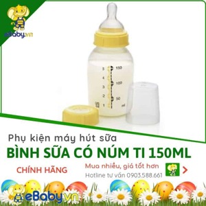 Bình sữa đơn có núm vú Medela 150ml