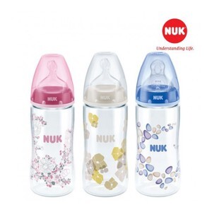 Bình sữa PA Nuk núm silicone S1-M NU21473 - 300ml