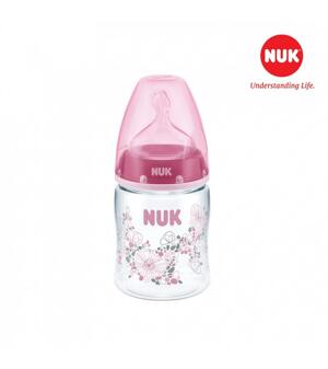 Bình sữa PA Nuk núm silicone S1-M 150ml NU21475