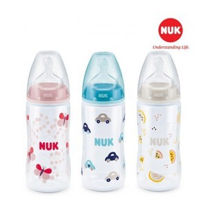 Bình sữa PP Nuk núm silicone S2-M 300ml NU34330