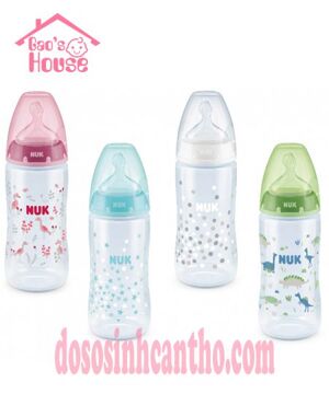 Bình sữa PP Nuk núm silicone S2-M 300ml NU34330