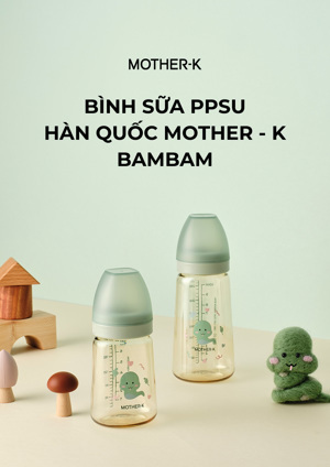 Bình sữa PPSU Hàn Quốc Mother-K 280ml (Xanh)