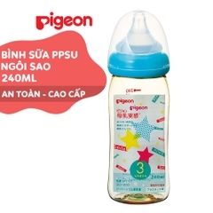 Bình sữa PPSU Plus Pigeon Ngôi Sao 240ml