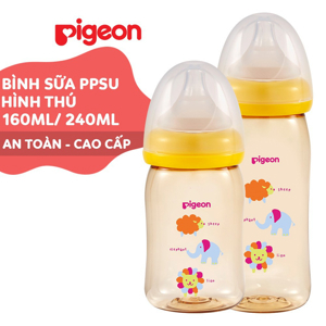 Bình sữa PPSU Plus Pigeon thú cưng 160ml