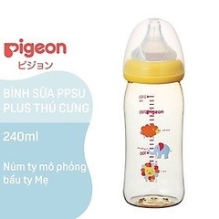 Bình sữa PPSU Plus Pigeon Thú cưng 240ml