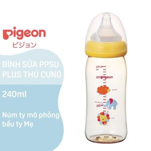 Bình sữa PPSU Plus Pigeon Thú cưng 240ml