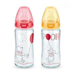 Bình sữa thủy tinh Nuk Disney núm silicone S1-M NU34426 - 240ml