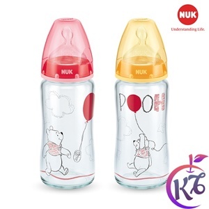 Bình sữa thủy tinh Nuk Disney núm silicone S1-M NU34426 - 240ml