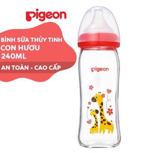 Bình sữa thuỷ tinh Pigeon Plus Con Hươu 240ml