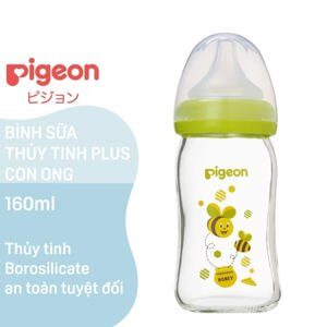 Bình sữa thuỷ tinh Pigeon Plus Con Ong 160ml