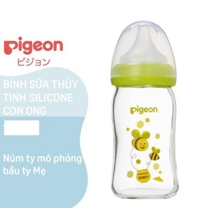 Bình sữa thuỷ tinh Pigeon Plus Con Ong 240ml