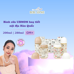 Bình sữa UBMOM PPSU cổ rộng (200ml)