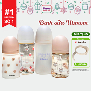 Bình sữa UBMOM PPSU cổ rộng (200ml)