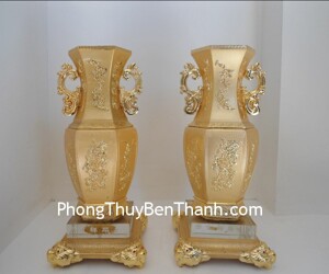 Bình trang trí tài lộc vàng B035