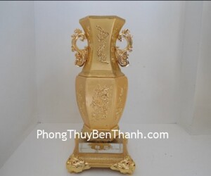 Bình trang trí tài lộc vàng B035