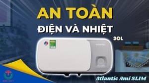 Bình nóng lạnh gián tiếp Ariston Slim SL 30 QH - 30 lít, 2500W, chống giật