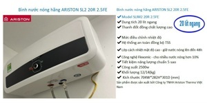 Bình nóng lạnh Ariston SL2 20 R 2.5 FE