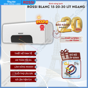 Bình tắm nóng lạnh Rossi 15 lít Blanc RBC-15SL