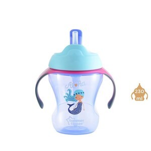 Bình tập uống có ống hút cho bé Tommee Tippee Training Straw - 230ml, từ 9 tháng