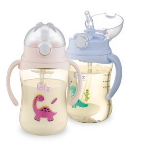 Bình tập uống FatzBaby tritan 360 độ có ống hút 250ML FB0250N actbonus