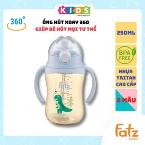 Bình tập uống FatzBaby tritan 360 độ có ống hút 250ML FB0250N actbonus