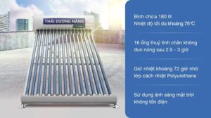 Bình nóng lạnh thái dương năng Sơn Hà Gold  58-180