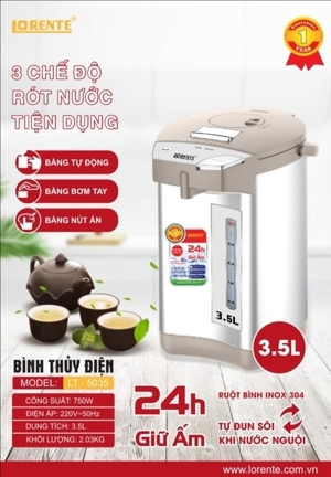 Bình thủy điện Lorente LT-5035 3.5 lít