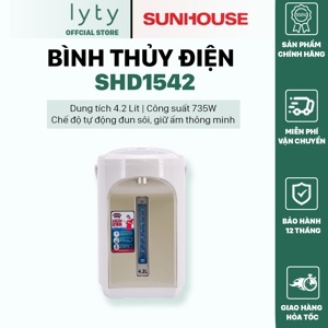 Bình thủy điện Sunhouse SH1542 - 4.2 lít, 750W